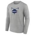 thumbnail image 2 of Men's Gray Charlotte Hornets Primary Team Logo Long Sleeve T-Shirt, 2 of 3