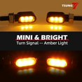 thumbnail image 3 of Mini Motorcycle Turn Signals Light LED Micro Blinkers Small Front Rear Indicator Compatible with Harley Davidson Indian Honda Suzuki Triumph Cafe Racer Bobber Street Bike (C-Black), 3 of 6