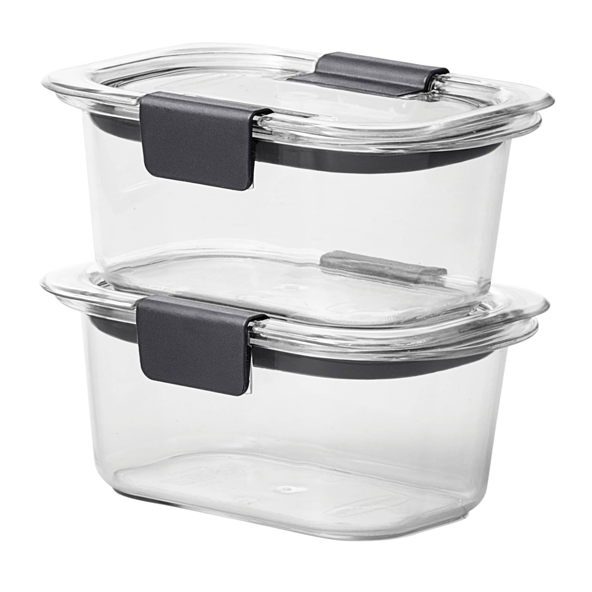 (4 pack) Rubbermaid Brilliance 1.3 Cup Stain-Proof Food Storage Container, Set of 2