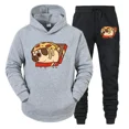 thumbnail image 5 of Conjuntos de sudaderas con capucha y gráficos de Pizza Bulldog para hombre, moda de anime, sudaderas de manga larga con perro, pantalones casuales unisex estilo Harajuku, 5 of 5