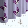 thumbnail image 6 of Purple Boston Terrier Puppy Shower Curtain 84"x72" ,Bathroom Decorative Shower Curtains Set with 12 Hooks,Modern Waterproof Washable Shower Curtain, 6 of 6