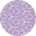 thumbnail image 1 of Ahgly Company Machine Washable Indoor Round Transitional Purple Flower Purple Area Rugs, 4' Round, 1 of 7