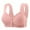 Pink, variant on Womens Bras Wireless Front Closure Lace Plus Size Push Up T Shirt Bra Wide Strap Bras Breathable Underwear