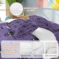thumbnail image 2 of Halloween Haunted Bedding Duvet Cover Set Full Size 4 Pieces Grimace Pumpkin Skull Purple Bedding Set with Zipper Closure, 1 Comforter Cover 86x86 Inches 1 Flat Sheet & 2 Pillow Cases, 2 of 7