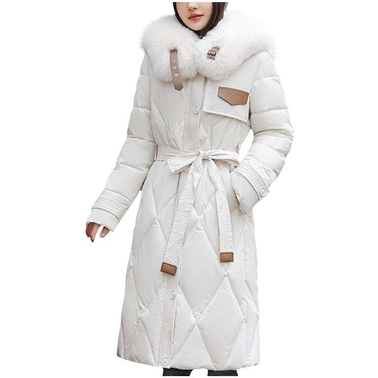 UPPADA Womens Hooded Long Coats Maxi Over Knee Length Long Sleeve