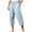 Sky Blue, variant on Havenre Long Shorts for Men Lightwieght Casual Loose Linen Shorts Elastic Waist Drawstring Under Knee Length 3/4 Pants Sports Capri Pants with Pockets Sky Blue M