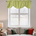 thumbnail image 2 of Vintage Fruit Green Tie Up Valance Curtains for Windows, Kitchen Curtains Window Treatments, Farmhouse Retro Solid Color Linen Texture Short Window Shades Valances for Bedroom Bathroom Cafe 42"x12", 2 of 8