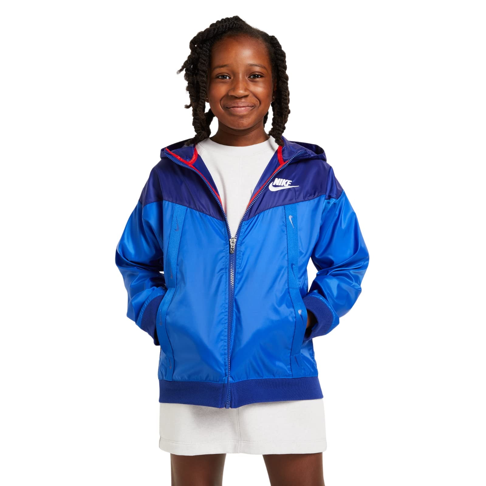 Nike Sportswear Windrunner Big Kids Jacket Game Royal Deep Royal Blue Black X Large Walmart