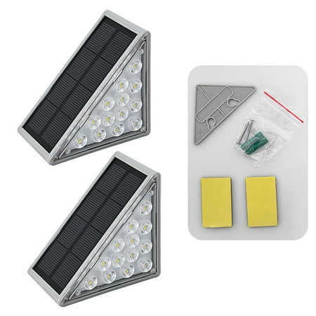 

2pcs Super Bright 13 LEDs Pathway Stairs Solar Step Light Outdoor Garden Fence