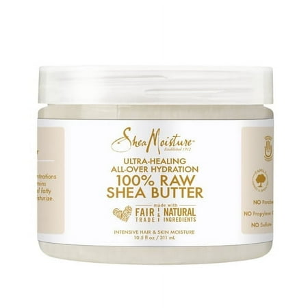 Shea Moisture 100% Raw Shea Butter Hydrating Intensive Hair and Skin Moisture, 11.5 Oz