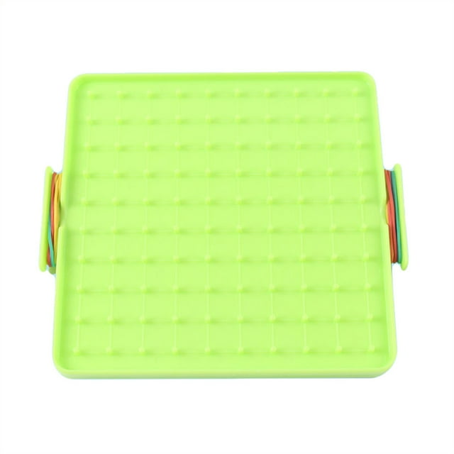 16x16cm Double Sided Geoboard Nails Peg Board Elastic Bands Kids Teaching Aids