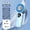 Light Blue#1, variant on HOARBOEG Handheld Mini Fan, 6 Speeds, Portable Small Fan with LED Display & Lanyard, Pocket-Sized Personal Fan for Makeup, Travel, Outdoor, Camping, Office, Gym