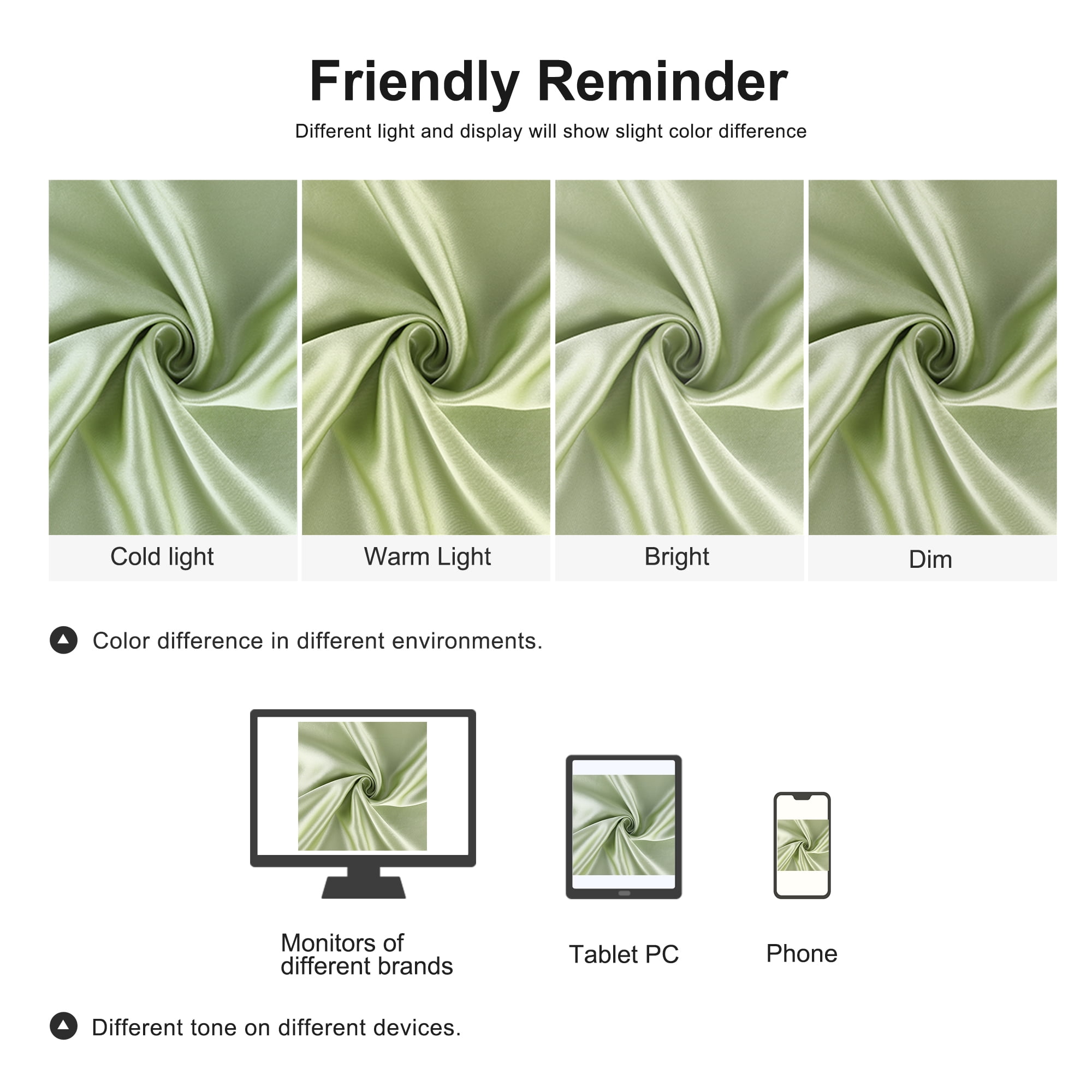 PiccoCasa Silk Pillowcase 1 Piece Queen Silk Pillow Cover, Fruit Green, 20"x30"