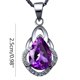 thumbnail image 3 of Collar con colgante de amatista morada Yashi plata cadena para clavícula 45 cm, 3 of 5