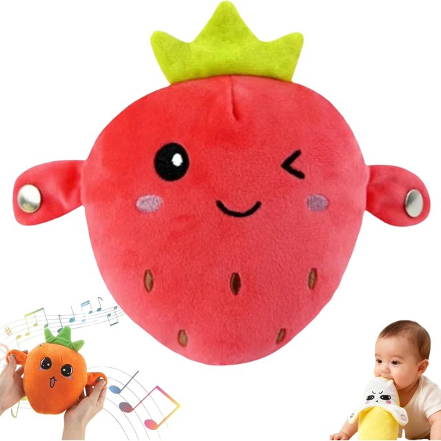 Poupée Musicale Interactive avec Oreilles Sensorielles au piano, Jouet en Peluche Interactif en Forme de Fruit avec Capteur de Rythme, Poupée en Peluche en Forme de Fruit avec Capteur de Rythme, Cadeau Approprié pour Garçons et Filles.
