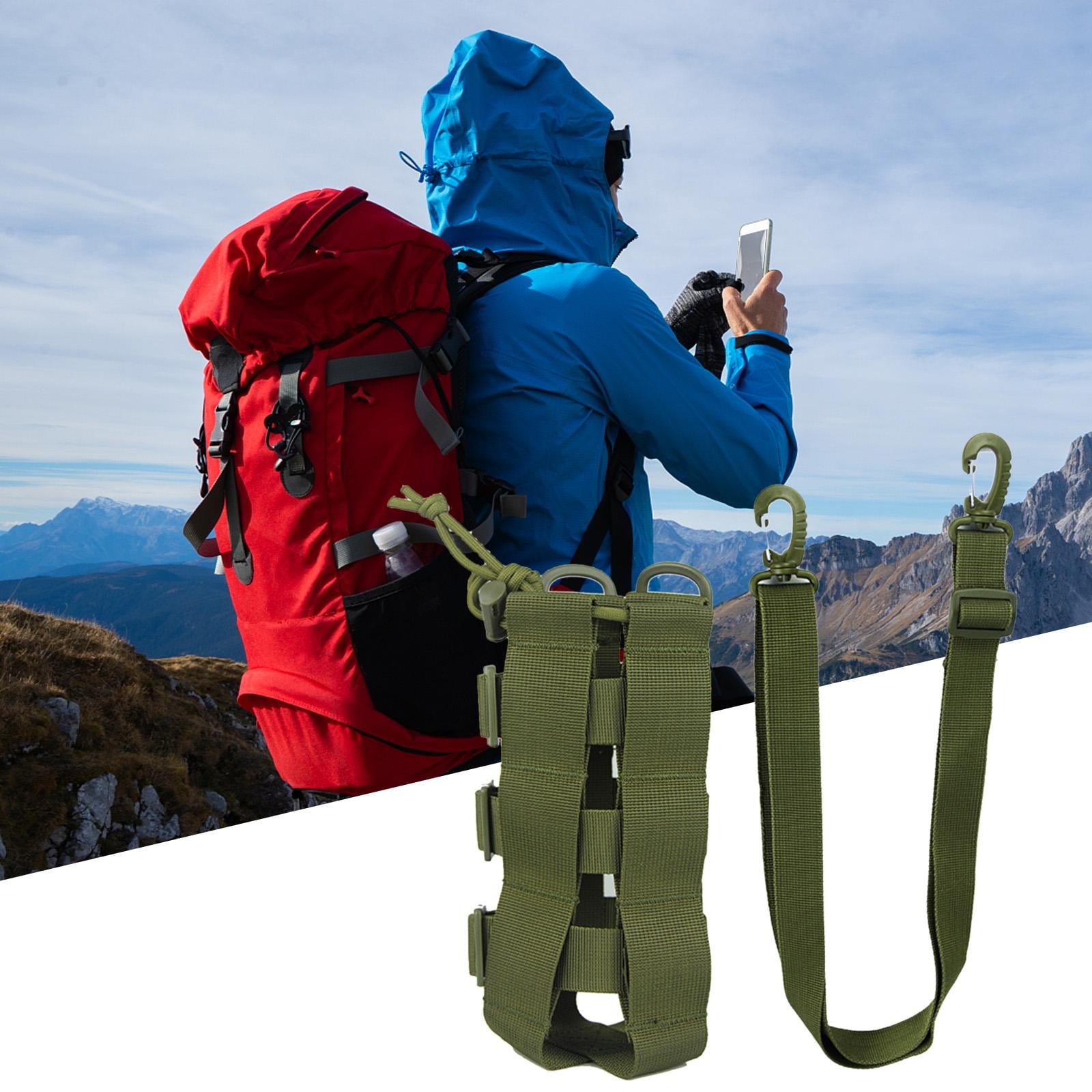 Water Bottles Pouch Bag Water Bottle Holder Pouch Portable Travel Bottle Carrier Bag for Camping Hiking Fishing , .5L Green