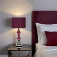 thumbnail image 6 of Urban Designs Loft Chic Metal & Glass Table Lamps (Set of 2) Purple Red, 6 of 7