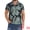 Black Green, variant on DARING DIVA Men's Short Sleeve Button Down Camp Collar Leaf Print Shirts S Black Green