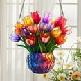 thumbnail image 5 of Tulip Flower Acrylic Acrylic Window Window Hanging, Flower Suncatcher Decor for Garden and Home, 5 of 7