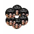 thumbnail image 7 of 13 Inch Round Placemats Set of 6, Gingerbread Black Non Slip Heat Insulation PP Table Mats, Christmas Winter Snowflake Washable Place Mats for Kitchen Dining Party Table Decor, 7 of 7