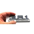 thumbnail image 3 of 1pc 351 5.8 Liter Engine High Performance Emblem Badge 3D Decals Stickers Cars Trucks (Chrome Black), 3 of 5