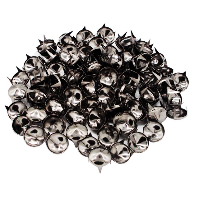 100 Unids Remaches de Cono Metálico Sunnimix Negro para Ropa Bolsos Sombreros
