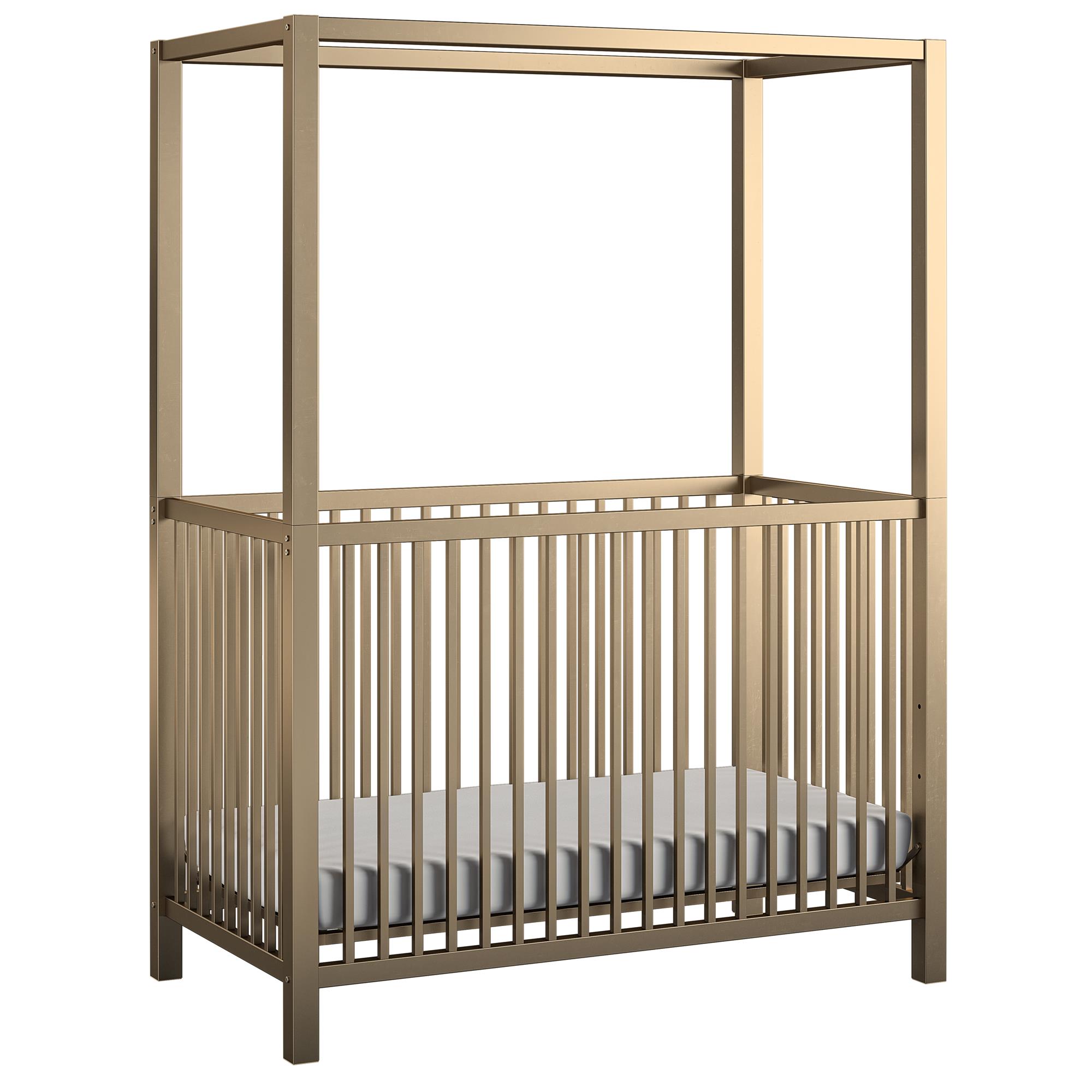Little Seeds Monarch Hill Haven Gold Metal Canopy Crib - image 5 of 16