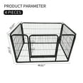 thumbnail image 3 of Pefilos 27" Dog Playpen for Outdoor, 4 Panels Puppy Pen Dog Fence Exercise Pen with Doors, Black S, 3 of 12