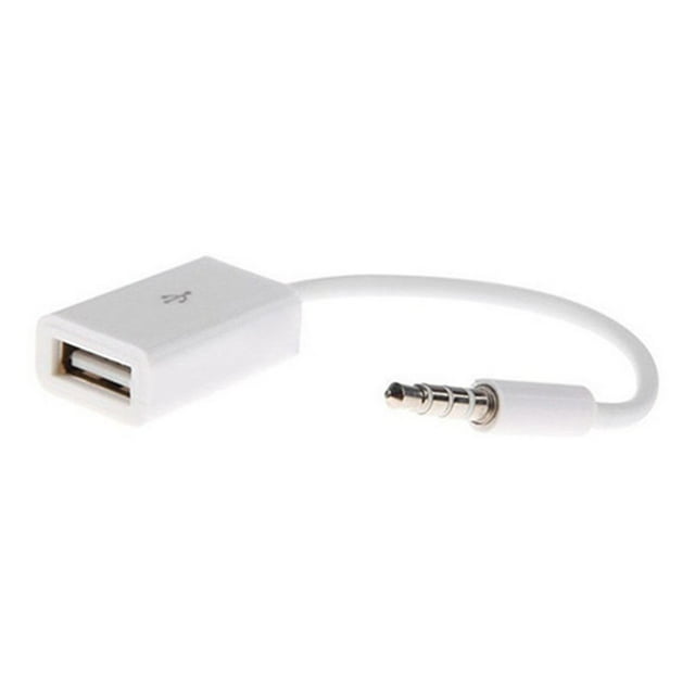 MesaSe Car Audio Cable USB to 3.55mm U Disk CD Player Converter Wire Line Cord Portable Hotel Electric Equipment Conversion Connector