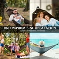 thumbnail image 4 of Tranquillo 600lb Capacity 2 Persons 2 Hammocks Included/Foldable Portable Hammocks with Stand, Tree Straps, Carry Bags for Garden Camping, Brown, 4 of 9