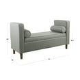 thumbnail image 2 of HomePop Rimo Upholstered Storage Bench - Gray, 2 of 7
