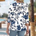 thumbnail image 5 of Neewe V Neck Blouses for Women Dressy Casaul 3/4 Length Sleeve Womens Tops Button Down Shirts, 5 of 6
