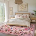 thumbnail image 2 of GUHNNHUIJ Living Room 6x9 Area Rugs Machine Washable Ultra-Thin Soft Non Slip Carpet Rug Vintage Boho Flower Stain Resistant Large Rug for Bedroom Dining Room Indoor Nursery Guest Room Ho, 2 of 9