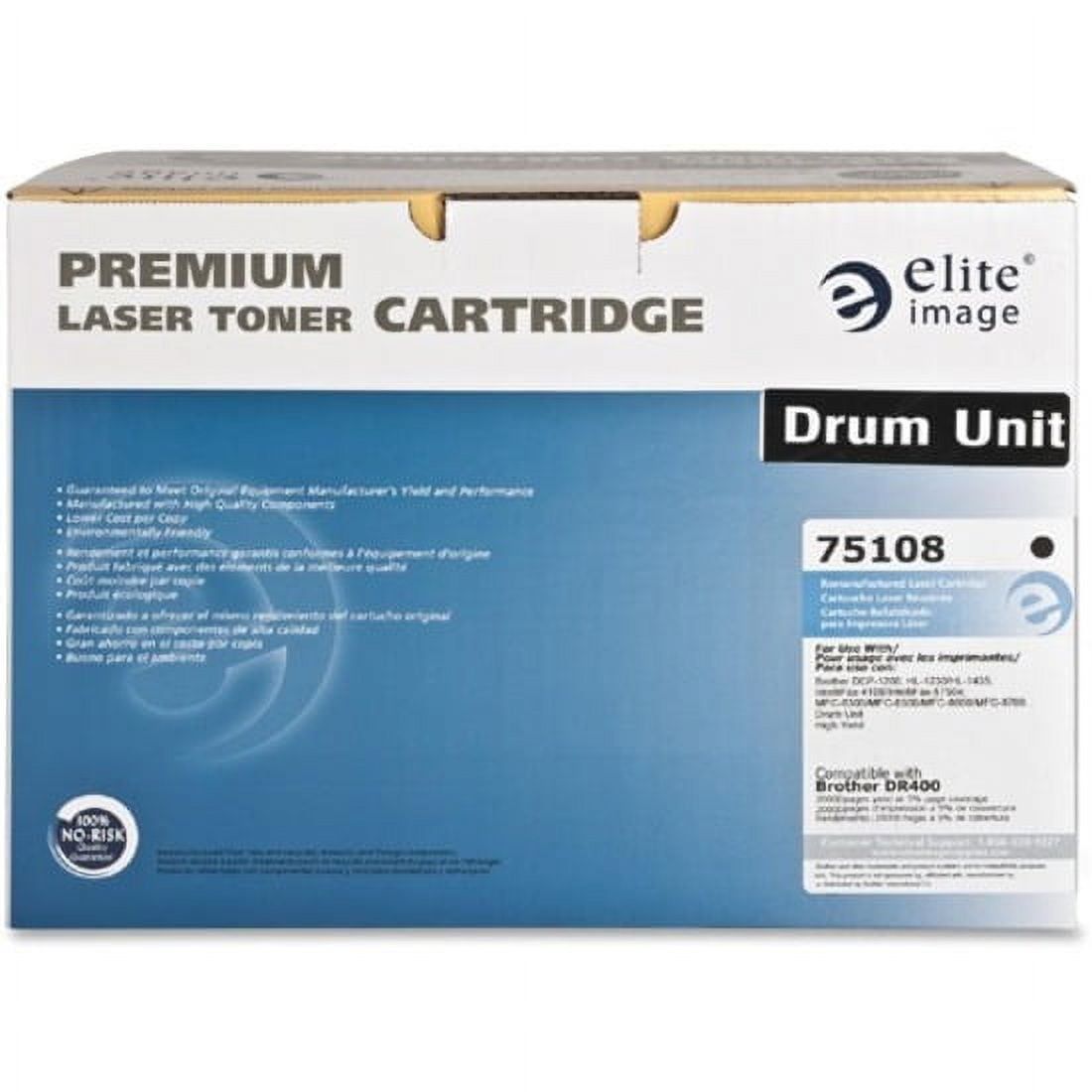 Elite Image, ELI75108, 75108 Remanufactured Brother DR400 Drum Unit, 1 Each