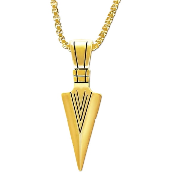 Stainless Steel Hypoallergenic Necklace Black Gold Silver Pendant Necklace for Men Husband Brother