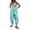 Blue, variant on Jumpsuits for Women Open Back Spaghetti Strap Casual Harem Pants Sleeveless Tie Back Loose Fit Summer Jumpsuits with Pockets Blue 2XL