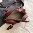 thumbnail image 2 of Mujer Hombro PBag U Cuero Doble Bolsillo Boston Tote Bag Underarm Bag() Rojo, 2 of 7