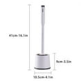 thumbnail image 2 of Hvmvliv Toilet Brush and Holder Set Toilet Brush with Holders - Liquid-Filling Dispenser Cleaning Brush - 2 In 1 Silica Gel Toilet Brush & Base Set for Bathroom Wall-Mounted Gray, 2 of 2