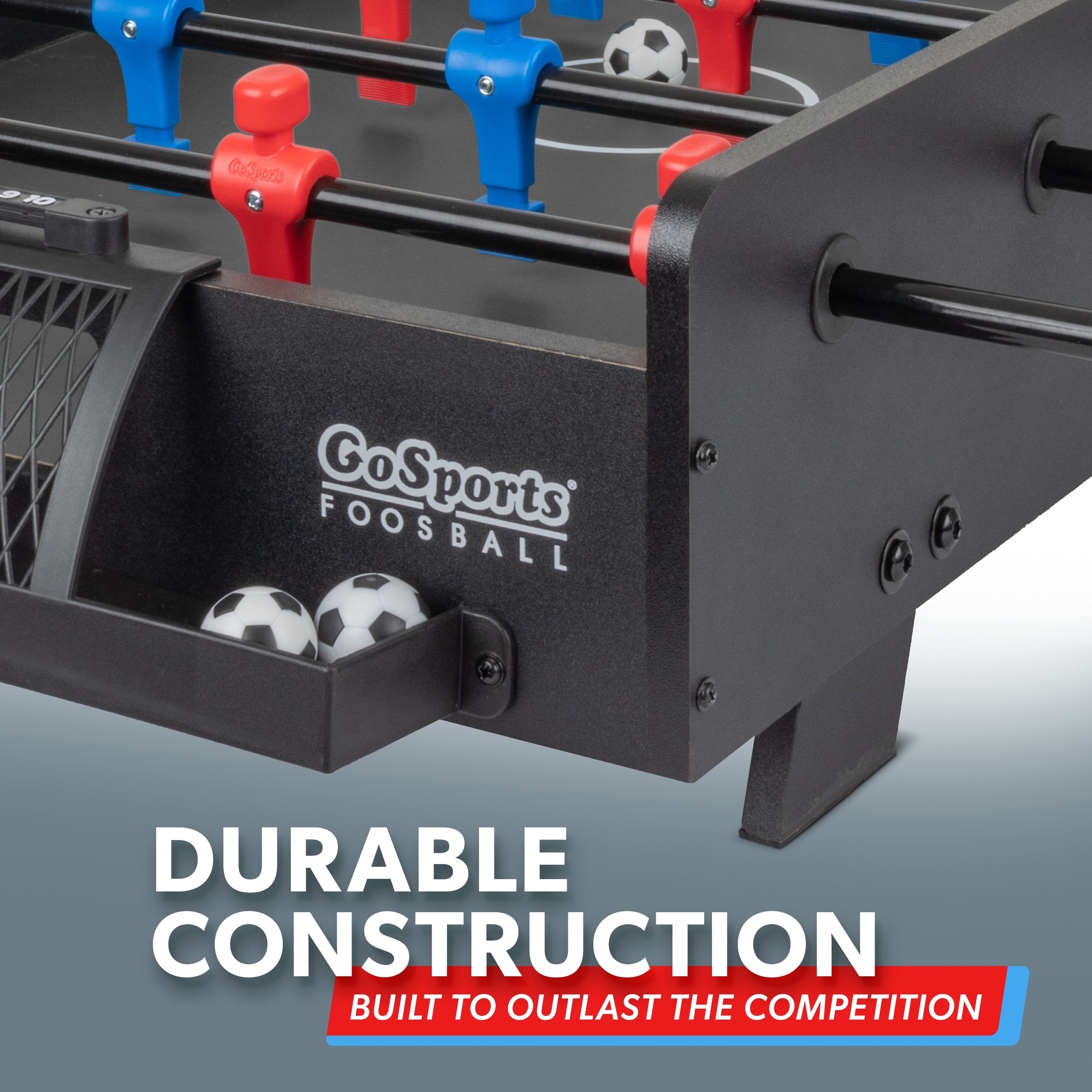 GoSports 32 Inch Tabletop Foosball Game Set - Mini Foosball Table - Black