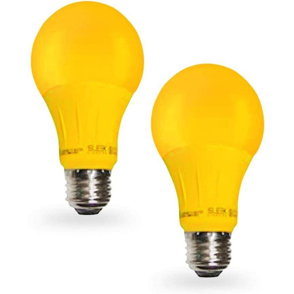 Sleeklighting Yellow LED Light Bulb, A19 E26 Base Lightbulb 3-Watt