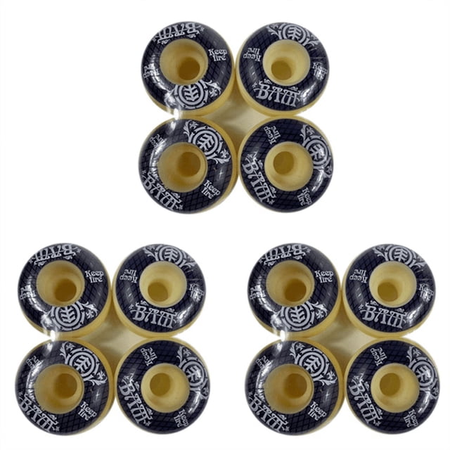 12 Pcs Roues de Planche à Roulettes 54mm Dureté PU Planche de Skate 85A Roues de Longboard pour Skate de Rue, 12 x Roue de Planche à Roulettes, Couleur Aléatoire