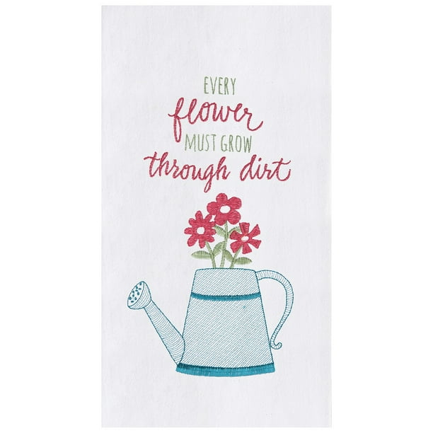 Every Flower Embroidered Flour Sack Towel Walmart Com Walmart Com