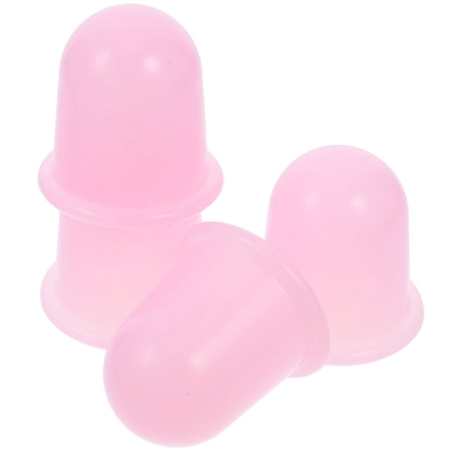 LNGOOR 4 Pcs Gobelets en Silicone Gobelets de Massage pour Ventouses Rose
