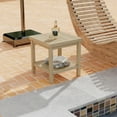 thumbnail image 5 of Costway 1 PCS 2-Tier Outdoor Side Table, Teak Wood End Table with Storage Shelf Natural, 5 of 10