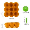 thumbnail image 4 of Silicone Pop Mold, Silicone Ice Popsicle, Non-Stick Ice Pop Maker, Baby Food Storage, Food Grade Baby Food Freezer Trays Orange, 4 of 9