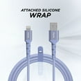 thumbnail image 3 of iHome Fabric Braided Lightning to USB Cable, Lavender, 6', 3 of 11