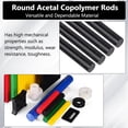 thumbnail image 4 of 6Pcs 11.8Inch Length Black Acetal Copolymer Rod 0.47Inch Diameter Round Acetal Rod Acetal Bar Dowel Rod for Non-Marring Fixtures DIY Craft Making, 4 of 9