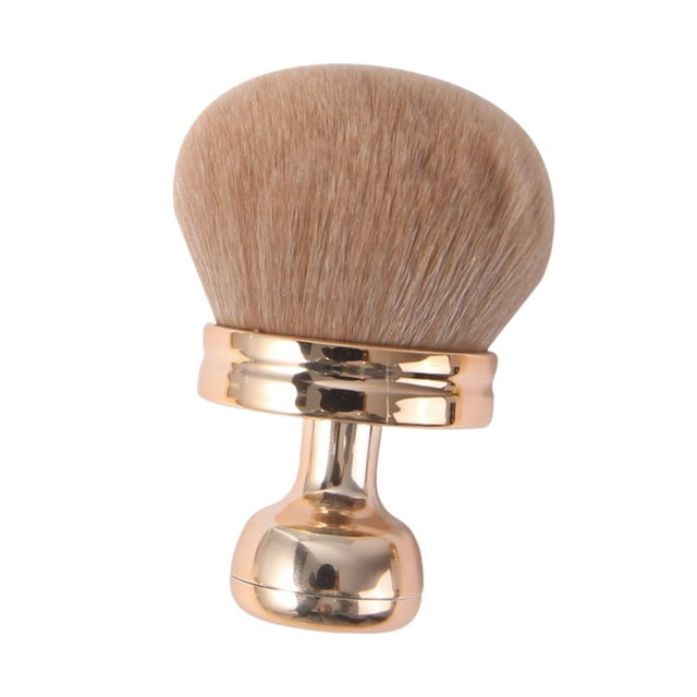 Brocha Kabuki para base de maquillaje, brocha para polvos cómoda y versátil para el rostro Oro rosa