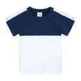 thumbnail image 4 of Shirts for girls Solid Color Threaded Round Neck Short Sleeved And Shorts Two-Piece Set, 4 of 8