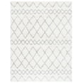 thumbnail image 2 of SAFAVIEH Berber Feride Geometric Shag Area Rug, Ivory/Light Gray, 9' x 12', 2 of 11